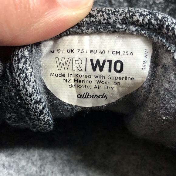 Allbirds Wool Runners Womens Size 10 Athletic Gray Running‎ Shoes Sneakers - Picture 6 of 13